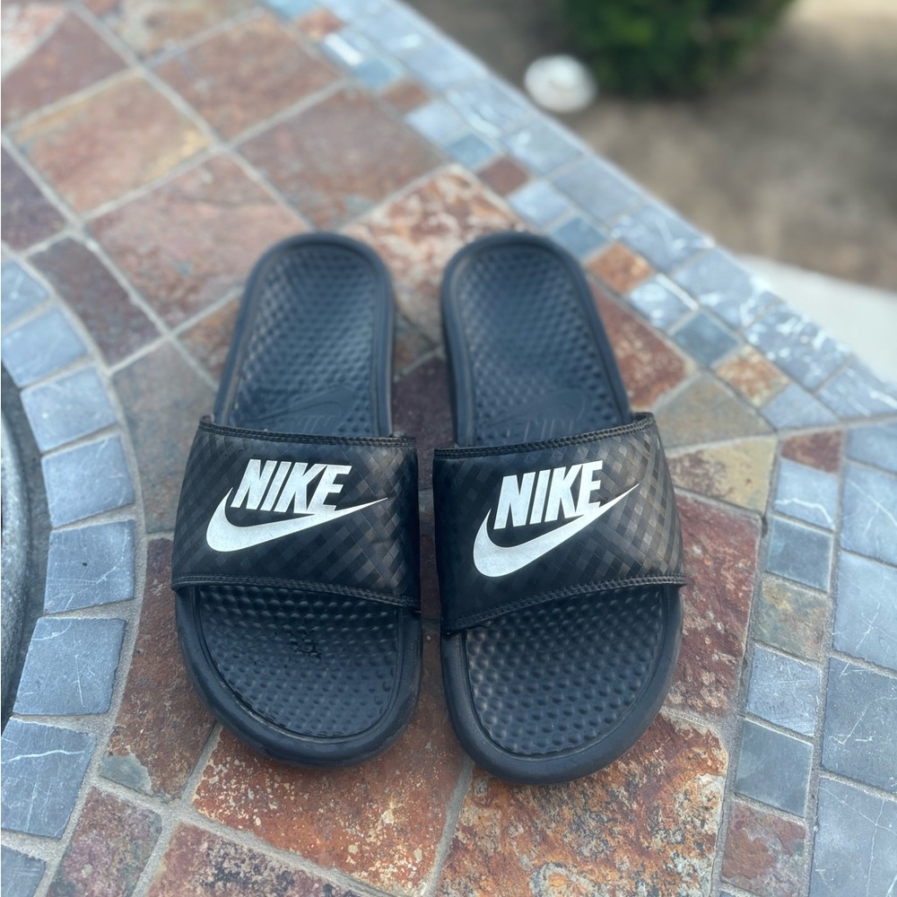 Black Nike Slides